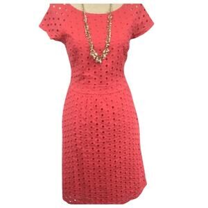 Laundry by Design Eyelet Calypso Coral Dress, Sz 10 -- NWT